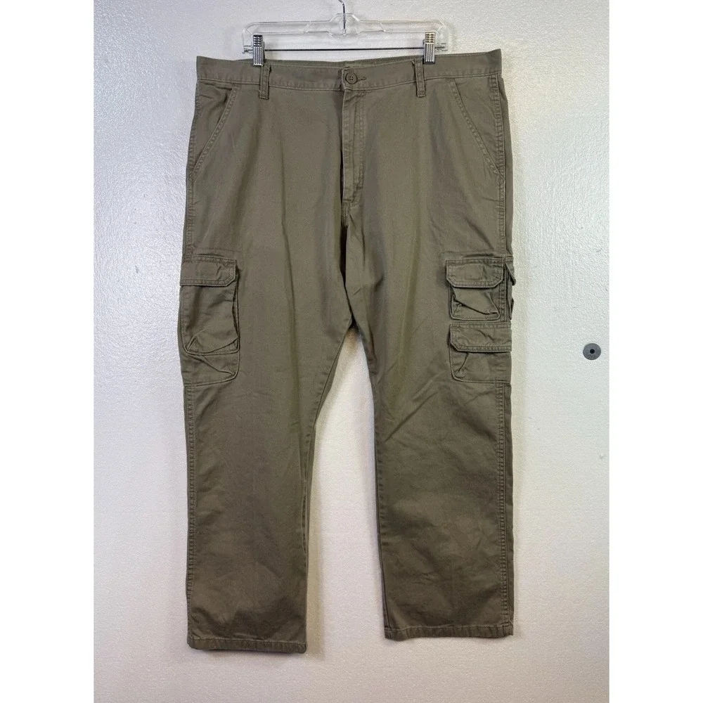 Wrangler Cargo Pants Mens 42x30 Khaki Beige Regular‎ Straight Utility Casual